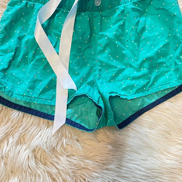 Xhilaration Teal Polka Dot Cotton Sleep Shorts Women’s Size Small - Picture 4 of 6